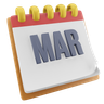 3d march month logo