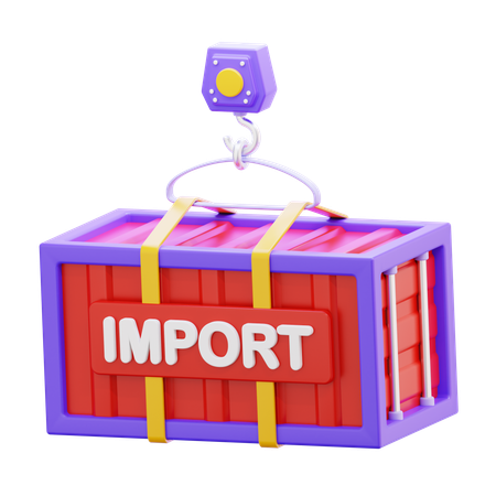 Marchandises importées  3D Icon