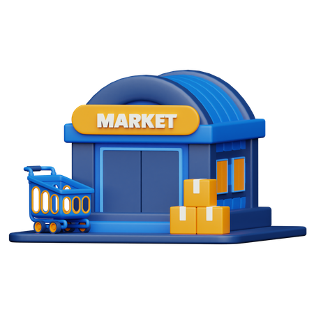 Marché  3D Icon