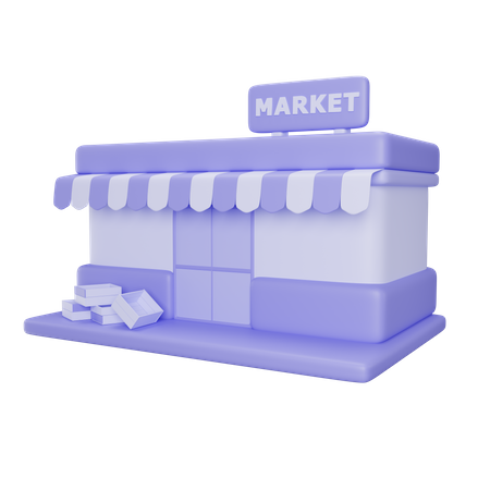 Marché  3D Icon