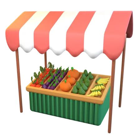 Marché aux fruits  3D Icon