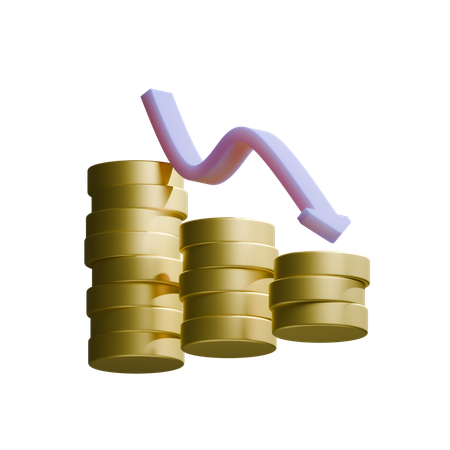 Bourse en baisse  3D Icon