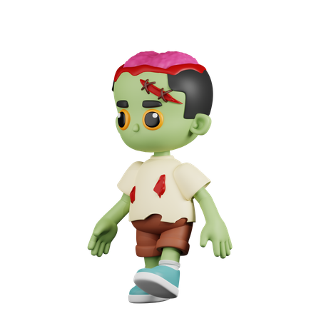 Zombie marchant  3D Illustration