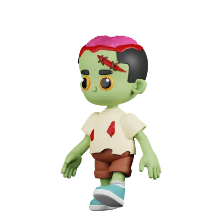 Zombie marchant  3D Illustration