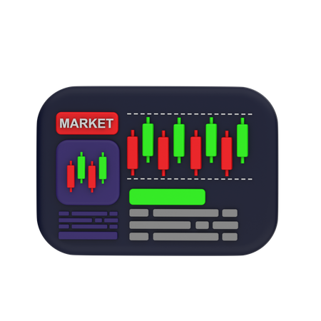 Marché commercial  3D Icon