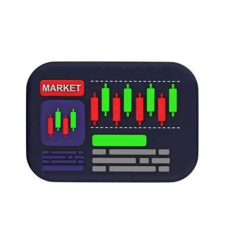 Marché commercial  3D Icon