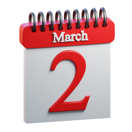 2 de março  3D Icon