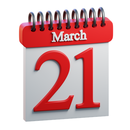 21 de março  3D Icon