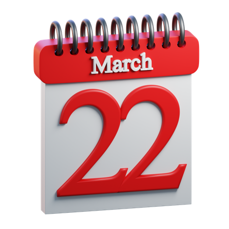 22 de Março  3D Icon