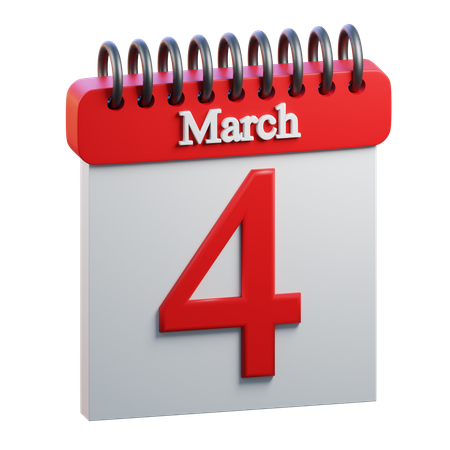 4 de março  3D Icon