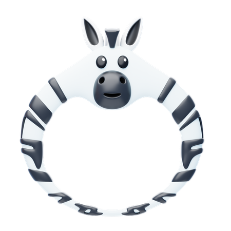 Marco animal en forma de cebra  3D Icon