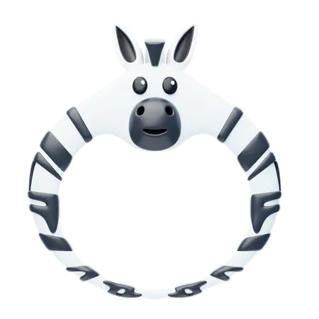 Marco animal en forma de cebra  3D Icon