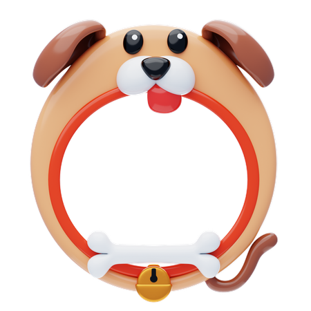 Marco animal con forma de perro  3D Icon