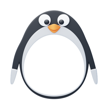 Marco animal con forma de pingüino  3D Icon