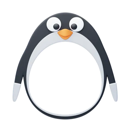 Marco animal con forma de pingüino  3D Icon