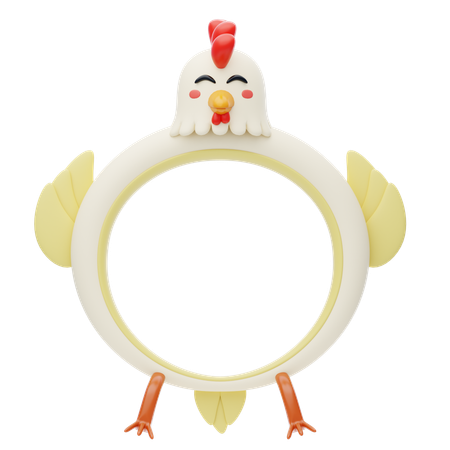 Marco animal con forma de pollo  3D Icon