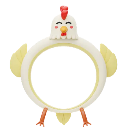 Marco animal con forma de pollo  3D Icon