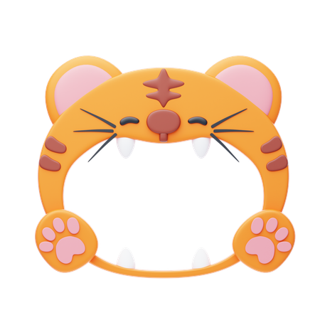 Marco animal con forma de tigre  3D Icon