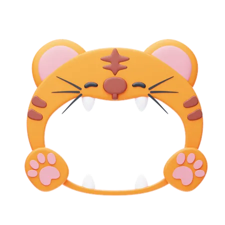 Marco animal con forma de tigre  3D Icon