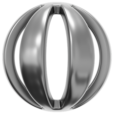 Marco de metal cromado  3D Icon