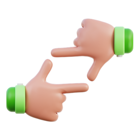 Gesto de la mano del marco  3D Icon