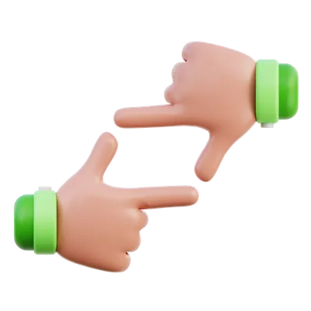 Gesto de la mano del marco  3D Icon