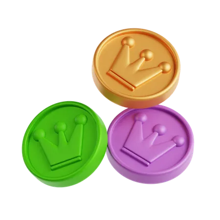 Mardi gras coin  3D Icon