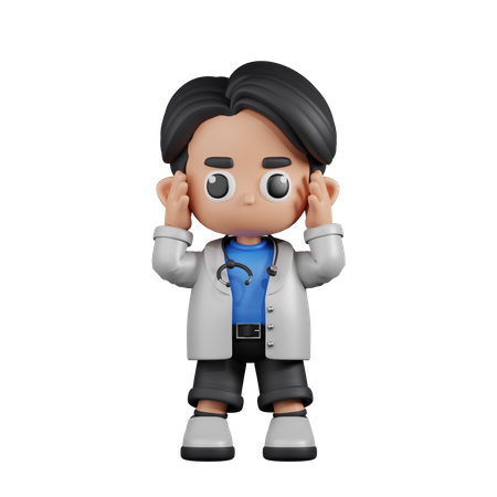 Doctor mareado  3D Illustration