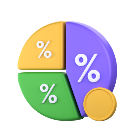 Margem bruta  3D Icon