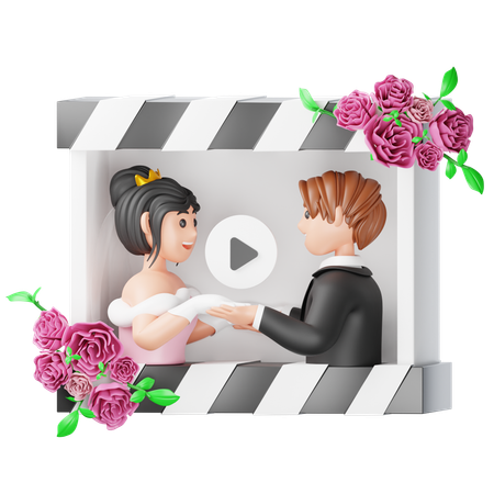 Vidéo de mariage  3D Icon