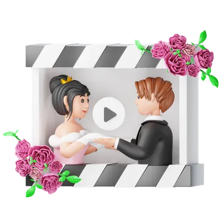 Vidéo de mariage  3D Icon