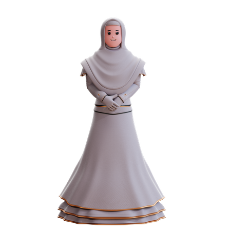 Mariée musulmane  3D Illustration