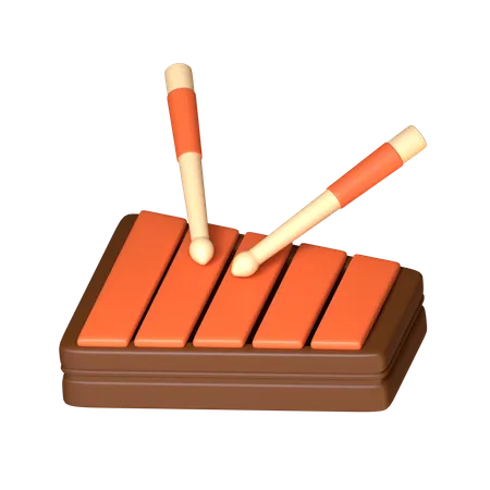 Marimba 3 D Music Instrument Icon 3D Icon