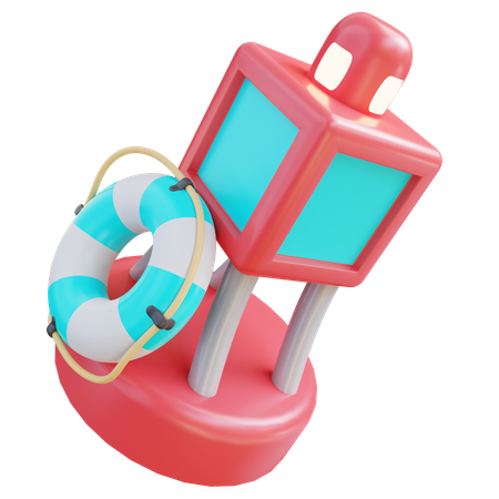 Marine Buoy  3D Icon