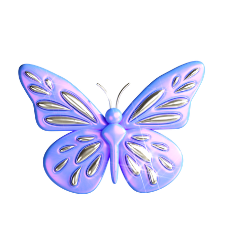 Mariposa holográfica  3D Icon