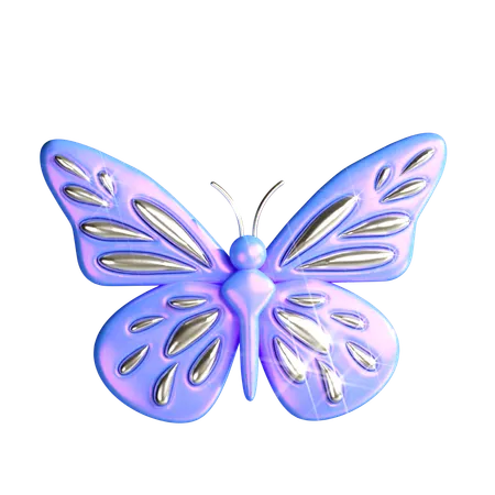 Mariposa holográfica  3D Icon