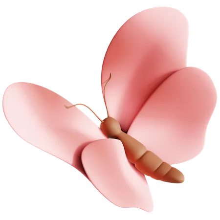 Mariposa rosa  3D Icon