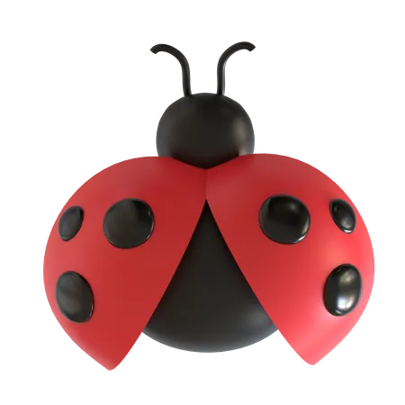 Icono Lady Bug 3 D Perfecto Para El Diseno De Primavera 3D Icon