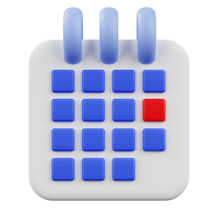 Marked Calendar  3D Icon