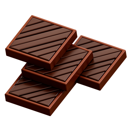 Marked Chocolate Bar  3D Icon