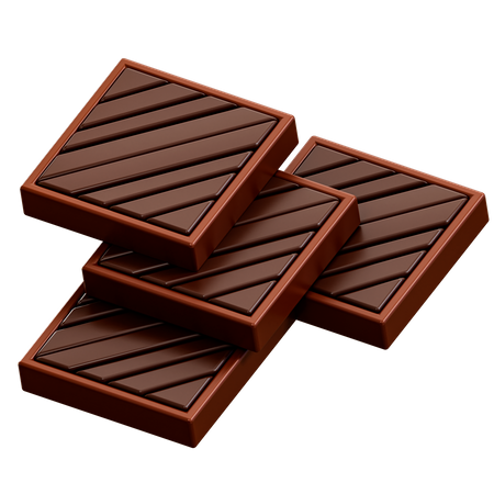 Marked Chocolate Bar 3D Illustration