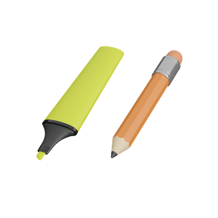 Marker And Pencil  3D Icon