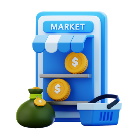 Market  3D Icon