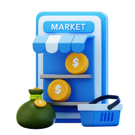 Market  3D Icon