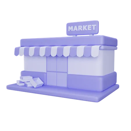 Market  3D Icon