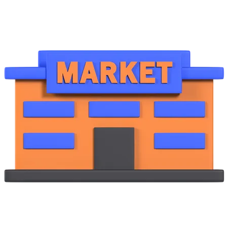 Market  3D Illustration
