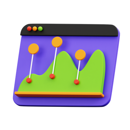 Market Analysis chart  3D Icon