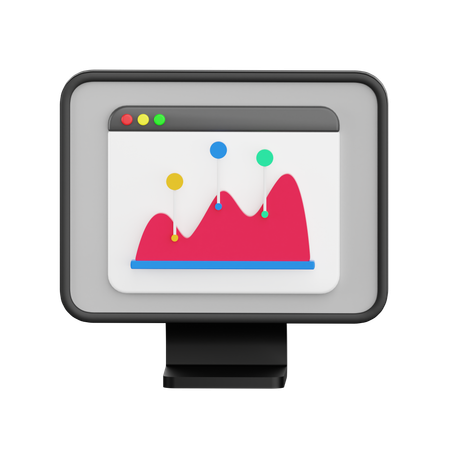 Market analysis chart  3D Icon