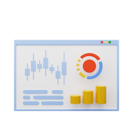 Market Analysis Data  3D Illustration