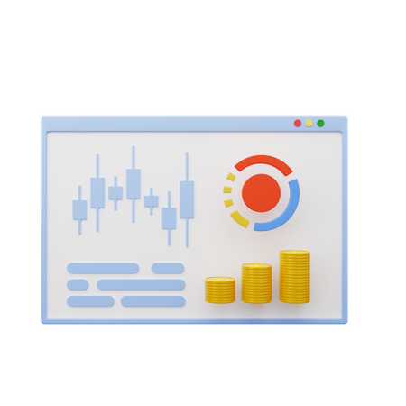 Market Analysis Data 3D Illustration